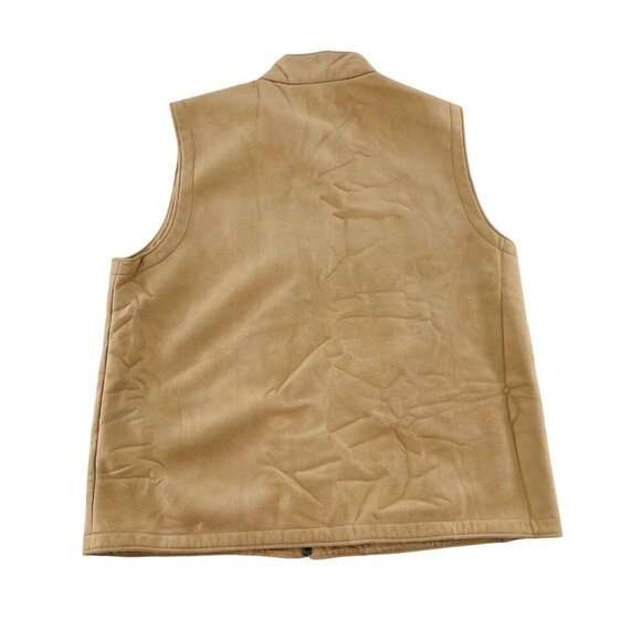 Sleeveless Beige Vest Talbots Size Small Faux Suede Women's Outerwear - Picture 5 of 5